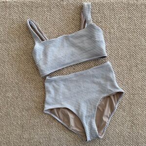 lululemon athletica Smocked Light Purple High-Waist Bikini Set Size M